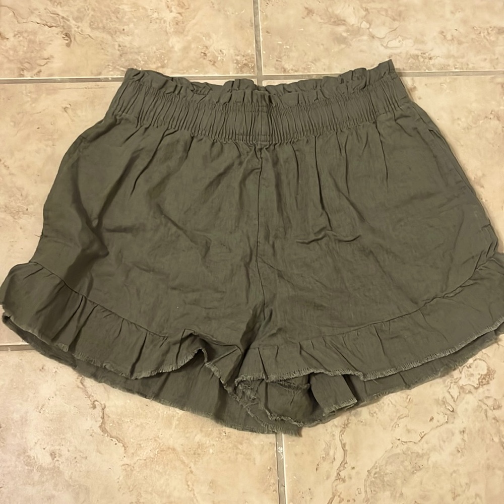 Dark Green Aerie Summer Shorts - Small